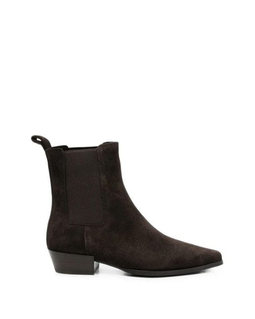 Strategia Black Boots Leather "Velour Box"