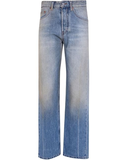 MM6 by Maison Margiela Blue 5 Pockets Cropped Jeans