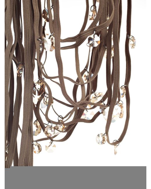 Maria Calderara Metallic Long Multiwire W/crystal Necklaces