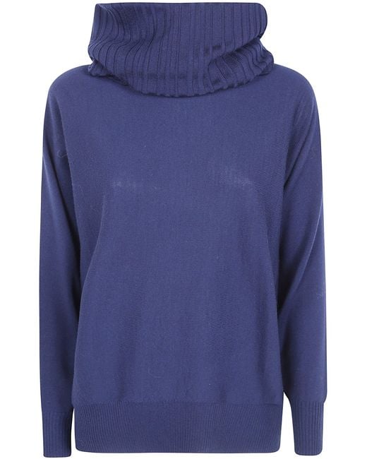 D.exterior Blue D. Exterior Sweater Merino Turtle Neck "Oversized"