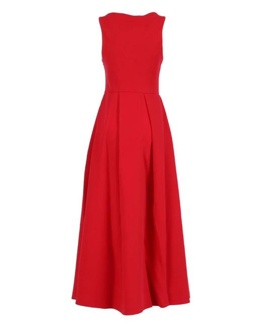 Emporio Armani Red Long Sleeveless Dress
