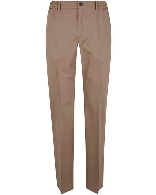 Incotex Natural Elastic Waist Chino Trousers for men