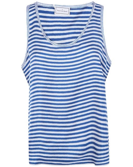 Pierre Louis Mascia Blue "Aloe" Tank Top