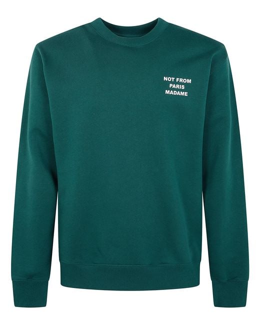 Drole de Monsieur Green Sweatshirt Main Logo "Bold Slogan" for men