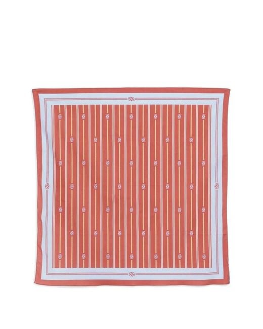Drole de Monsieur Red "Rayure Monogramme" Foulard for men