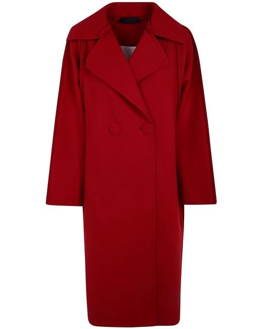 Maria Calderara Red Coat Double Breasted "W906N.3 3 Ruby"