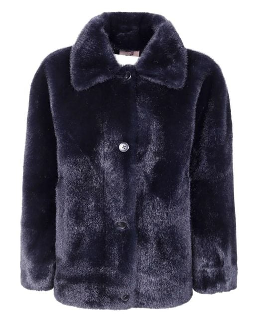 VALENTINI 1972 Blue "Eco Mink" Short Faux Fur