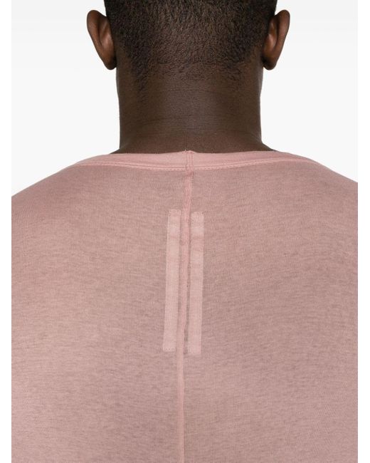 Rick Owens Pink Rib Long Sleeves T-shirt Clothing for men