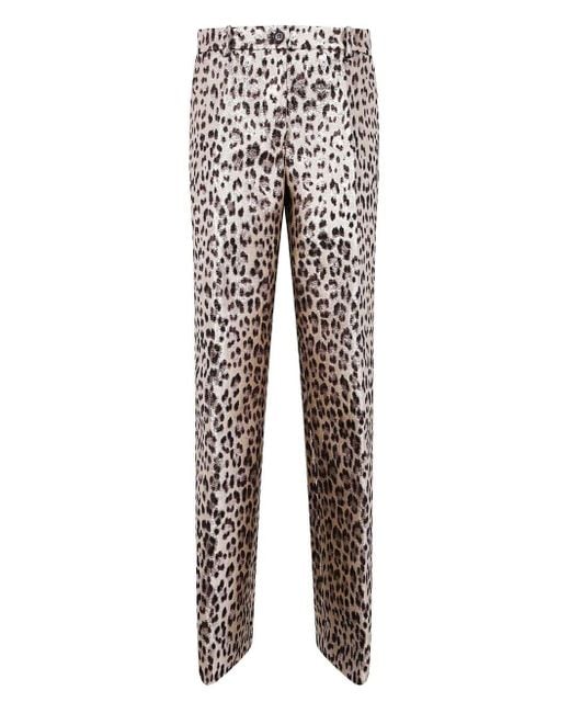 P.A.R.O.S.H. Gray P. A.R. O.S. H. Jacquard Lurex Trousers
