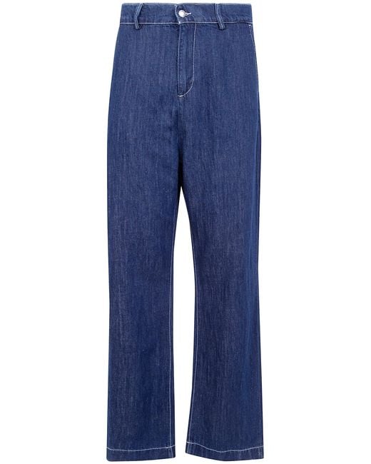 7 For All Mankind Blue Jeans Wide Leg "Nocturnal" for men