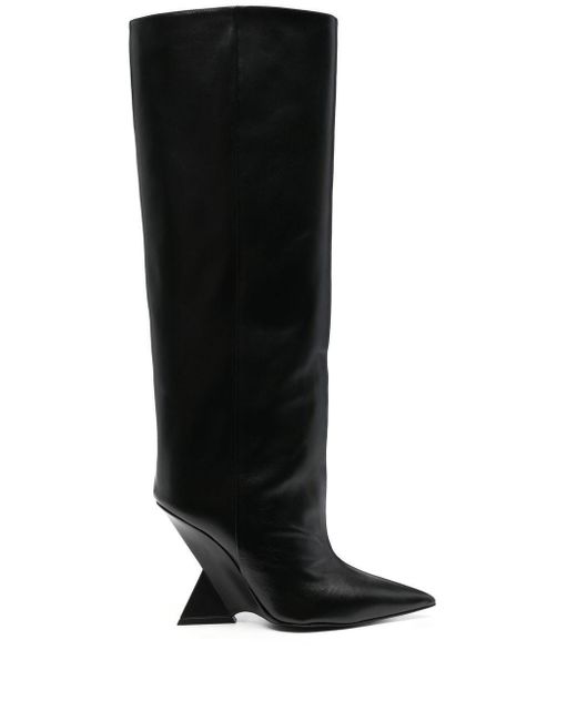 The Attico Black Cheope Knee-high 105mm Boots