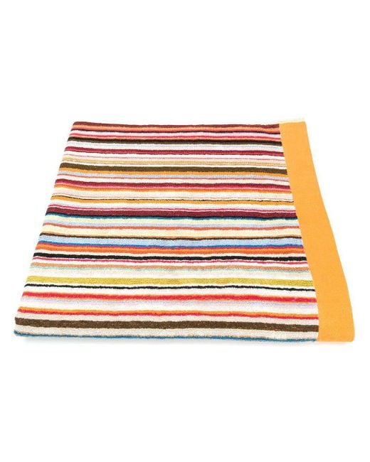 Paul Smith Brown Towel Large Sig Strp Accessories for men