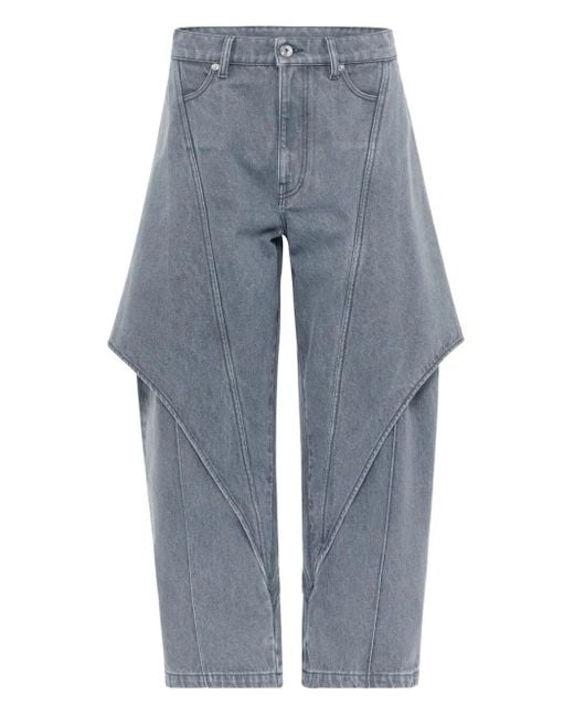 J.W. Anderson Blue J. W.Anderson Cropped Sculptural Jeans