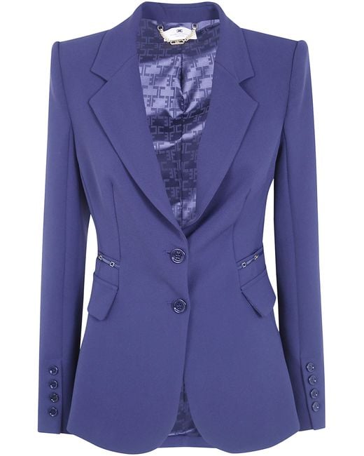 Elisabetta Franchi Blue Jacket "Gi27466E2 H88"