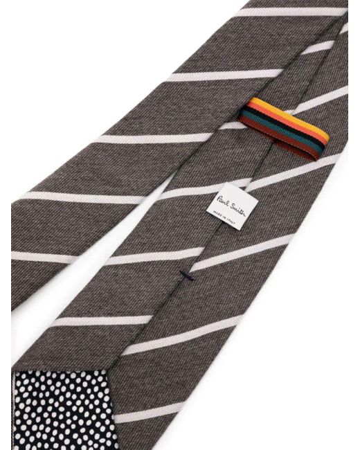 Paul Smith White Tie With Stripe Accessories for men
