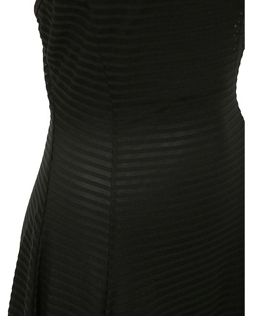 Emporio Armani Black Striped Long Dress