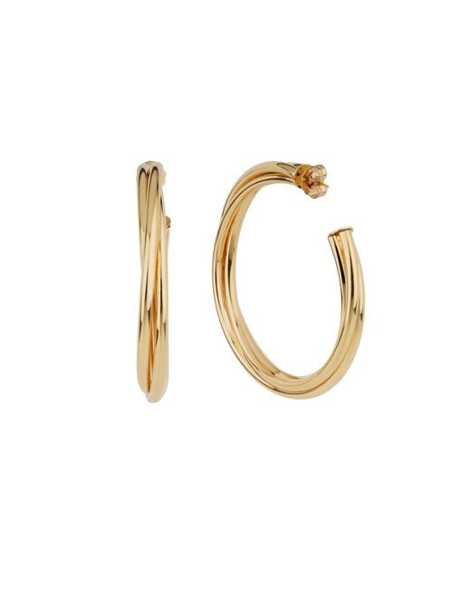 Gas Bijoux Metallic "Bo Atik Fine" Plated Round Earrings