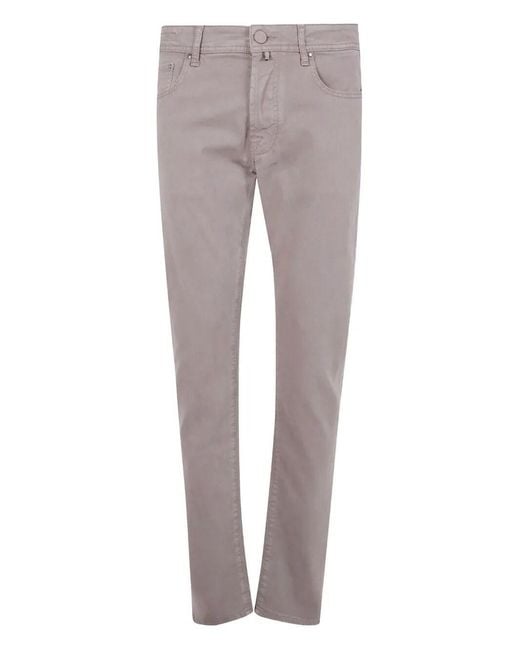 Jacob Cohen Gray "Pant 5 Pockets Slim Fit Bard Tr" Trousers for men