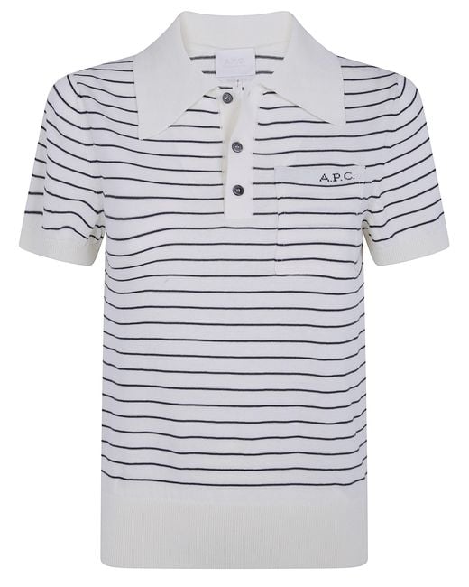 A.P.C. Gray A. P.C. Polo Shirt 100% Cotton "Aline"