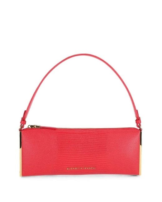 Elisabetta Franchi Red Shoulder Bag Trim Passion"