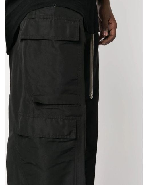 Rick Owens Black Cargobelas Trousers Clothing for men