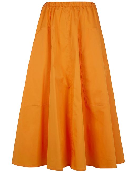 DR. HOPE Orange Midi Skirt