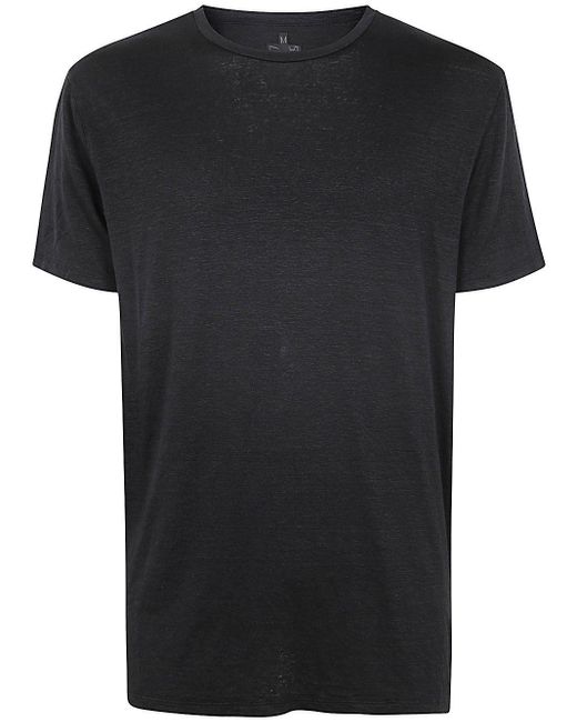 MD75 Black Linen T-shirt for men