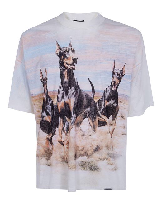 Represent White "Western Dobermans" T-Shirt for men