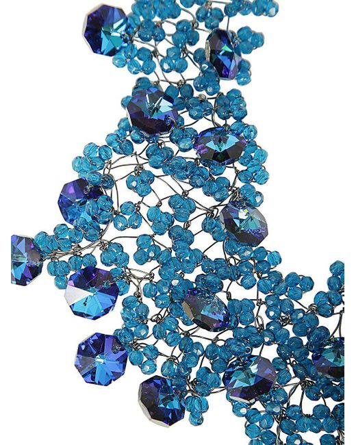 Maria Calderara Blue Crystals Necklace