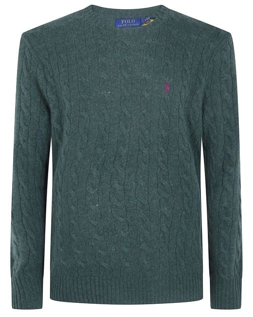 Polo Ralph Lauren Green Sweater Long Sleeve Pullover for men