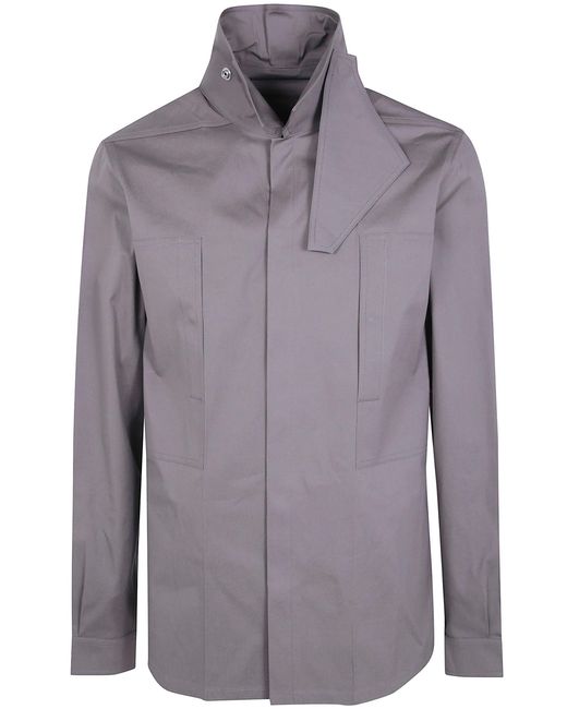 Rick Owens Purple Jacket Cotton Blend "Outshirt" for men