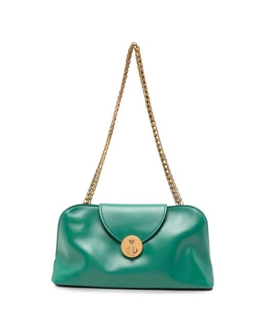 Versace Green Crossbody Bag Lamb Leather "Small"
