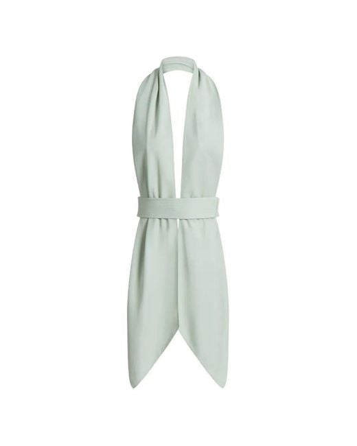 Alberta Ferretti Green Foulard Top