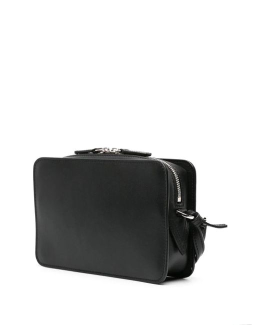 Versace Black Medusa biggie Small Leather Messenger Bag for men