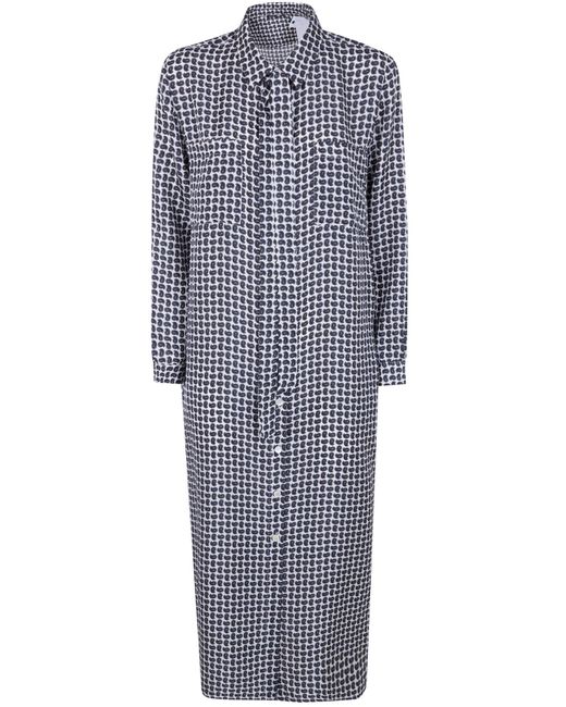 Laura Urbinati Gray Belt Long Sleeves Shirt Dress