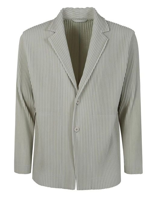 Homme Plissé Issey Miyake Gray Tailored Pleats 1 Jacket for men