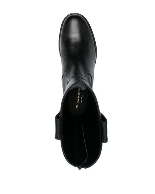 Paloma Barceló Black Ankle Leather Boots
