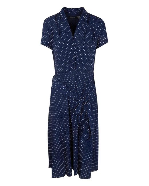 polo ralph lauren hunter navy short sleeve day dress Lauren Ralph Lauren COTTON BLEND POLO DRESS - Jumper dress - navy/relic gold/dark blue