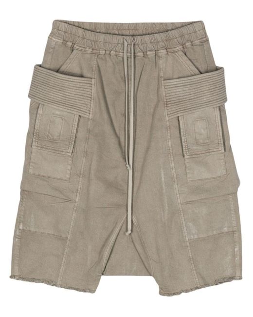 Rick Owens Gray Creatch Cargo Pods Shorts for men