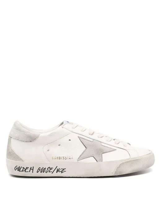 Golden Goose Deluxe Brand White Super-Star Nappa Upper Nabuk Star Suede Tongue Heel And Spur for men