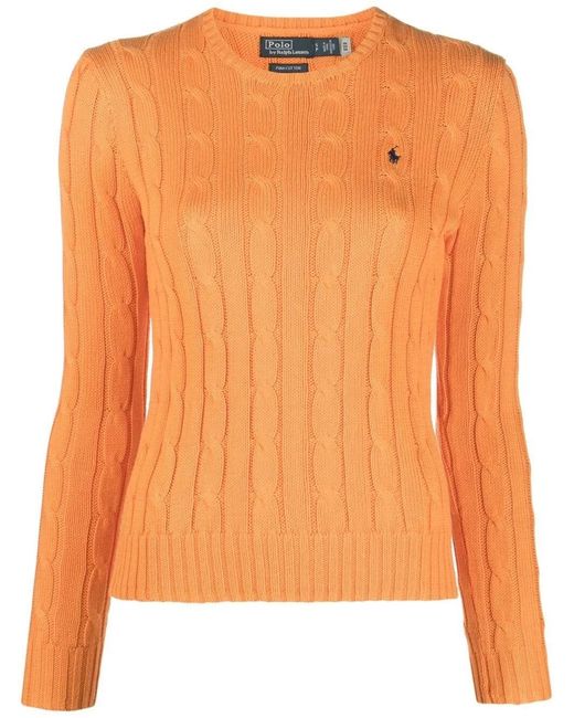 Polo Ralph Lauren Orange Cotton Logo Sweater