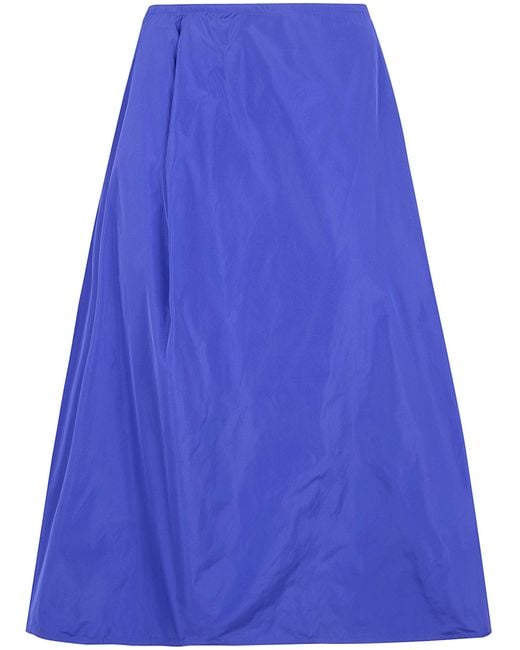 Sofie D ́hoore Blue Suvi Wide Skirt Assymetrical Waist