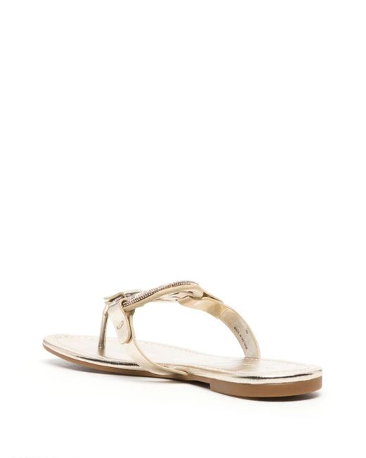 Tory Burch White Miller Pave Sandal Shoes