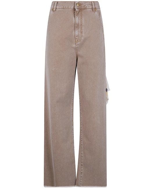 DARKPARK White "Sienna" Loose Side Split Denim