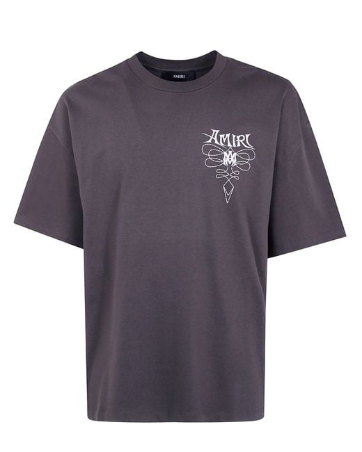 Amiri Blue T-Shirt Short Sleeve "Lasso Os" for men