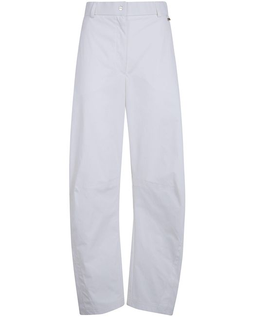 Herno White Wide Leg Trousers