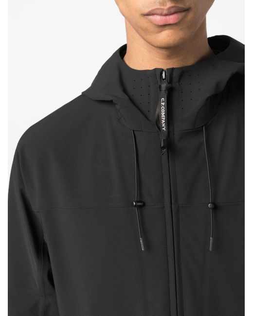 C P Company Black Metropolis Series Metroshell Hooded Jacket for men