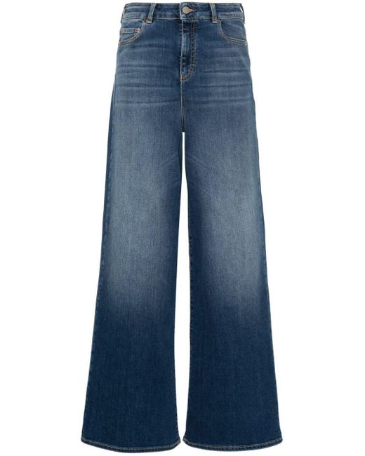 Emporio Armani Blue Wide Leg Jeans
