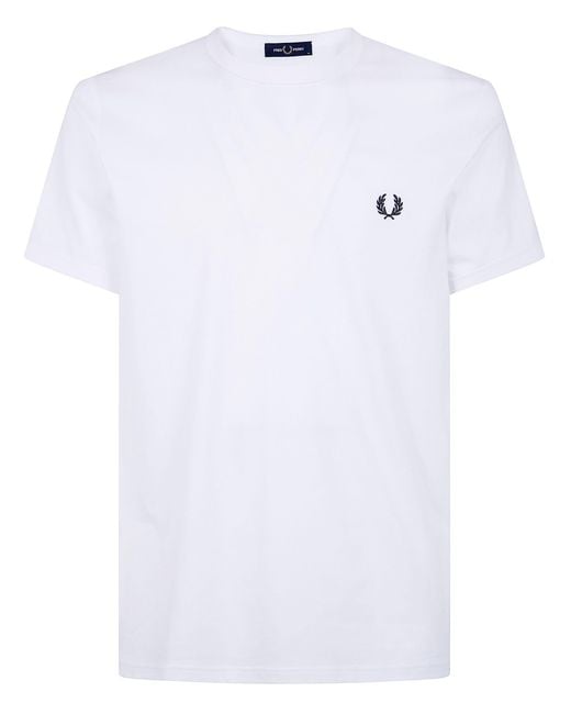 Fred Perry White Ringer T-Shirt for men