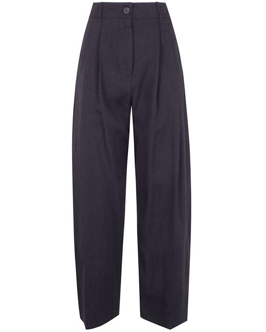 Studio Nicholson Black "Acuna" Double Pleat Front Pant